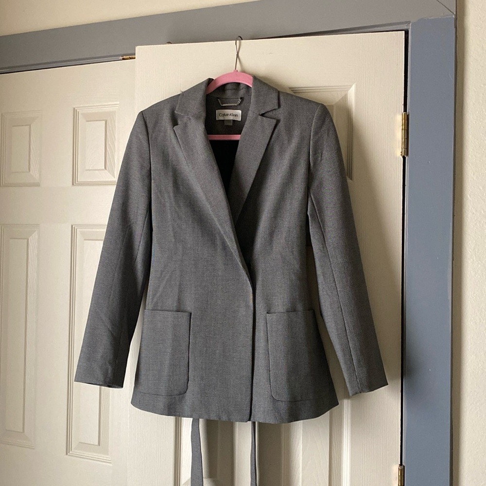 Calvin Klein Suit Jacket Charcoal Size 4